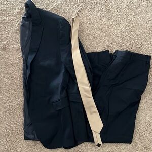 Men’s suit pants and jacket with tie color- navy